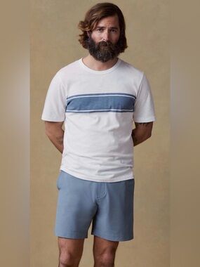 Faherty All Day Shorts 7” Deep Marine Men’s Size 34 Brand New